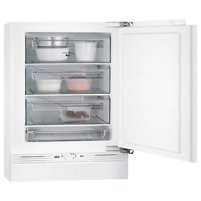 AEG ABB68211AF Built-Under Freezer, A+ Energy Rating, 60cm Wide, White AEG ABB68211AF Built-Under Freezer, A+ Energy Rating, 60cm Wide, White